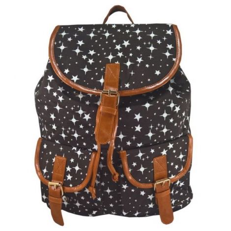 Rucsac Urban LaRue Deep Sky, Imprimeu Stele, Piele Eco