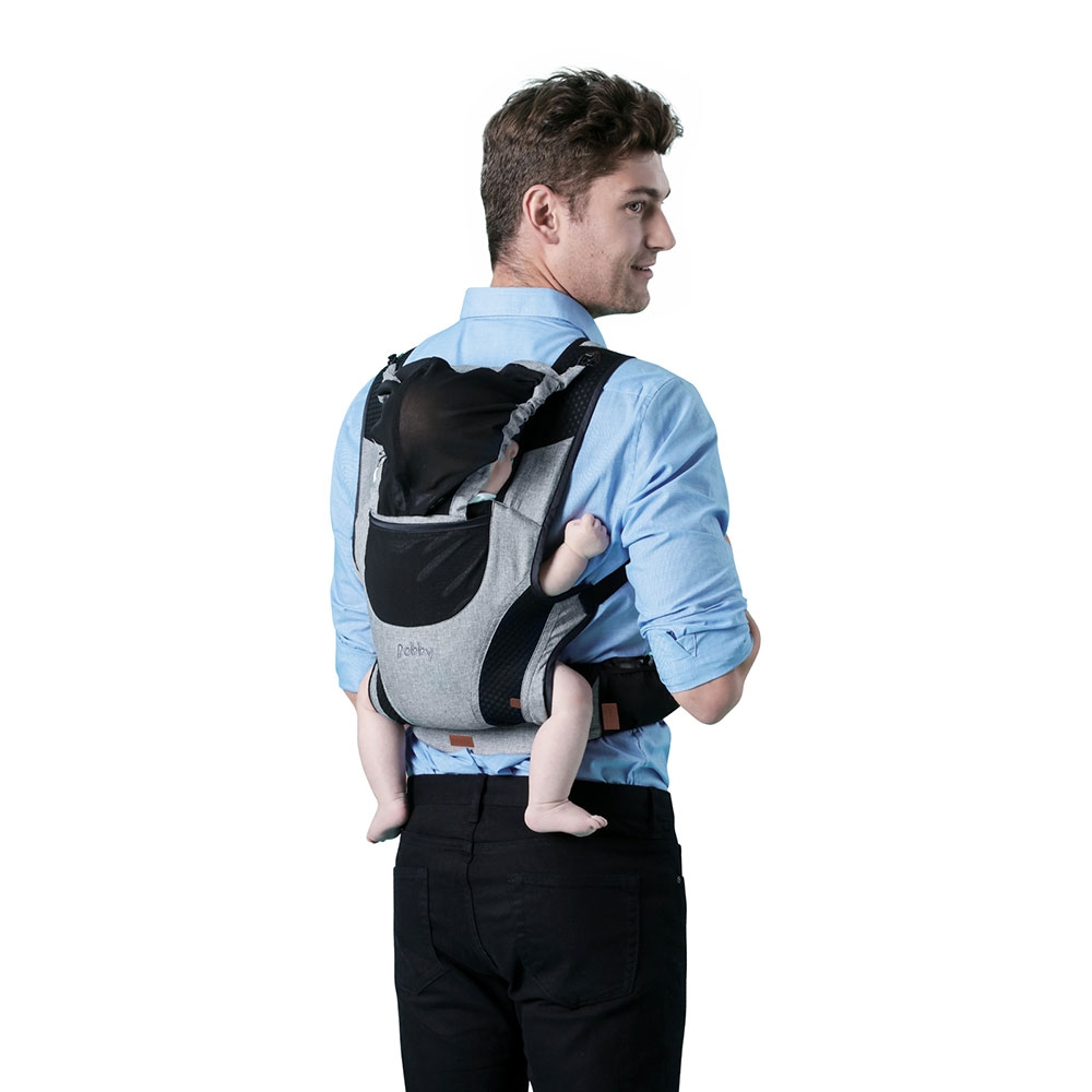 Marsupiu Chipolino Bobby Grey, ergonomic, 0-15 kg - imagine 3