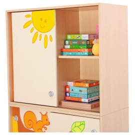 Dulap Soarele vesel Moje Bambino, Usi Glisante - imagine 3