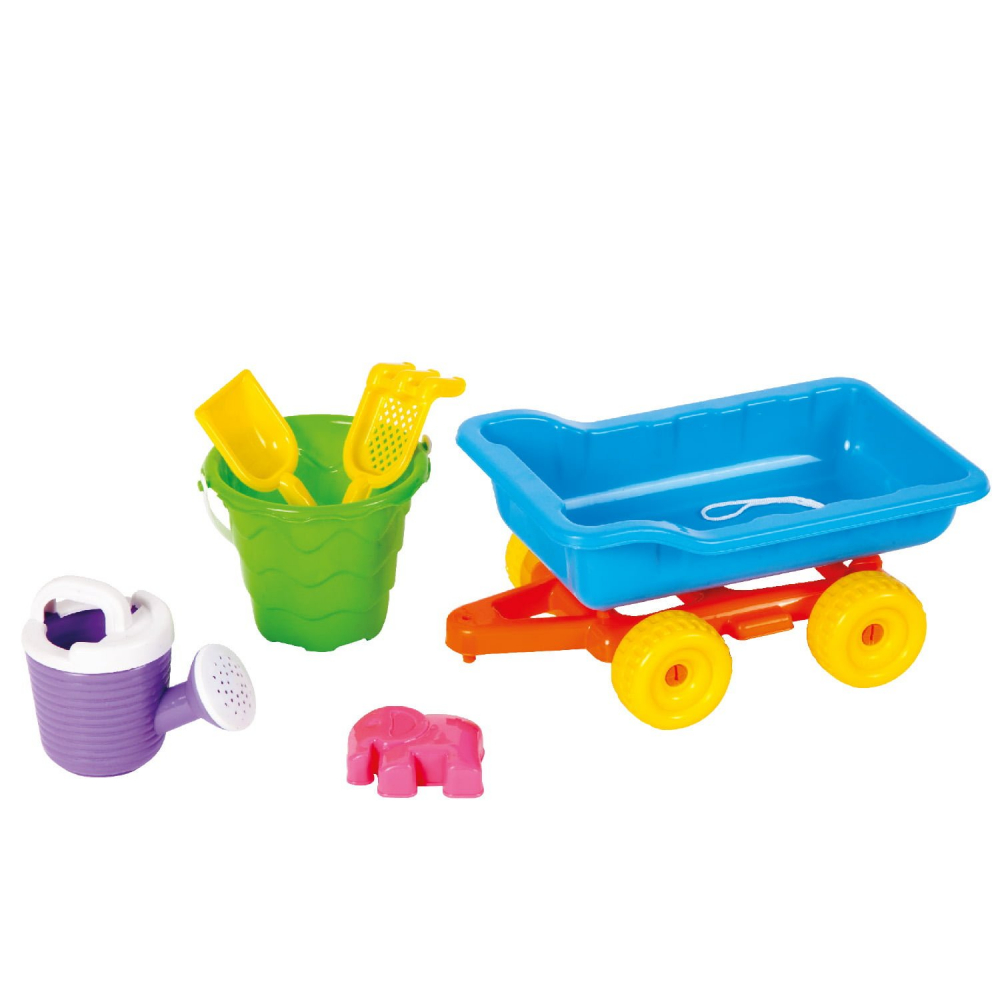 Set Remorca Nisip Guclu Toys + 5 Accesorii