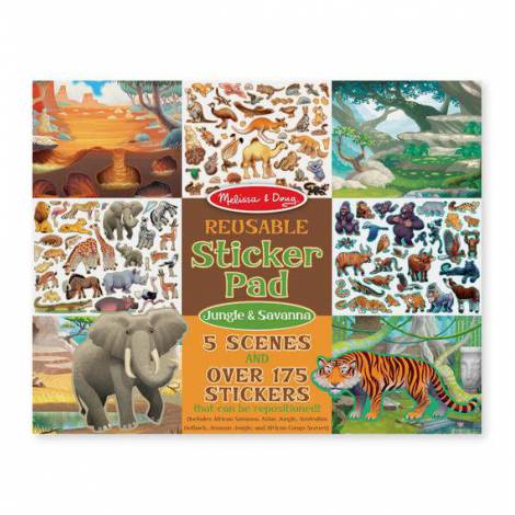 Bloc Abtibilduri Jungla Melissa & Doug, Reutilizabile