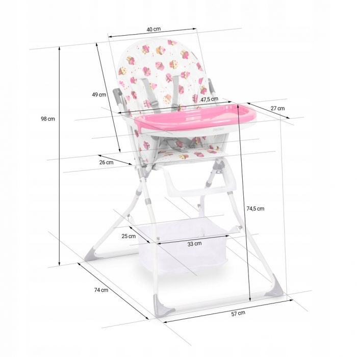 Scaun de Masa Ricokids Eldo Alb/Roz - imagine 4