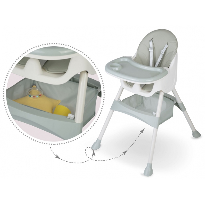 Scaun Masa 3in1 Ricokids Milo Verde, Transformabil - imagine 6