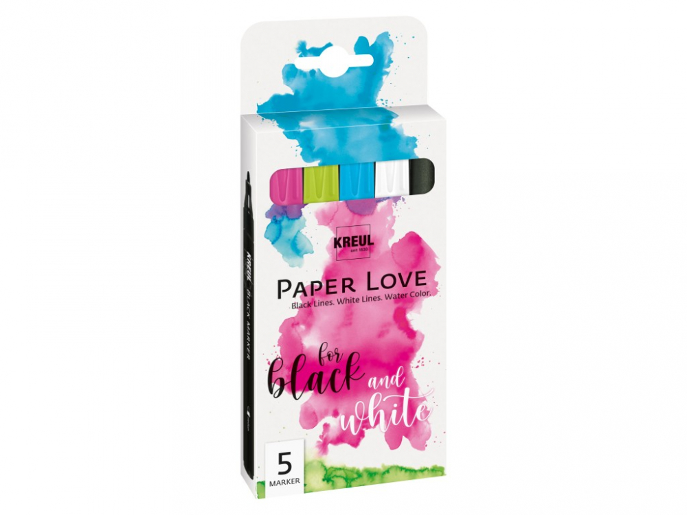 Set Markere Paper Love Kreul, 5 Bucăți, pentru Lettering