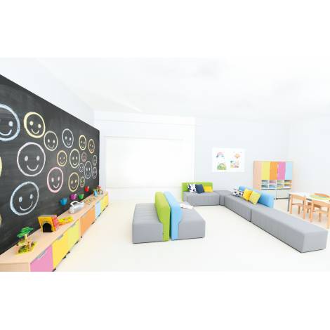 Canapea Puf Gri Moje Bambino Ignifugă Grădiniță - imagine 2
