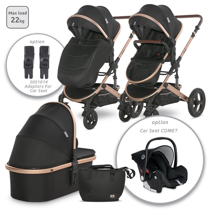 Carucior Transformabil Lorelli Boston Black, Pana la 22 kg - imagine 6