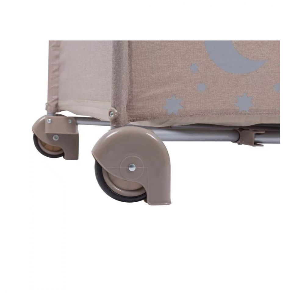 Patut pliant BabyGo Sleeper Moon Beige, calatorii - imagine 4