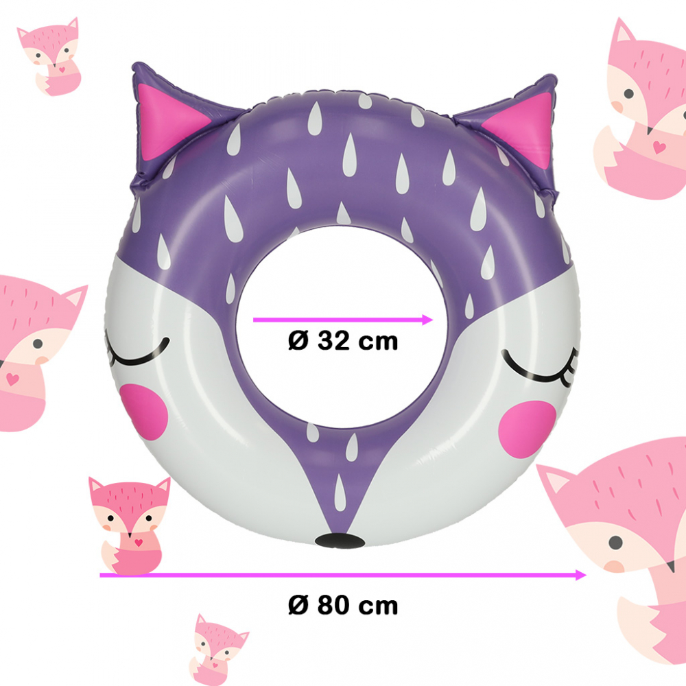 Colac Gonflabil Copii 80 cm Vulpe Ikonka - imagine 2
