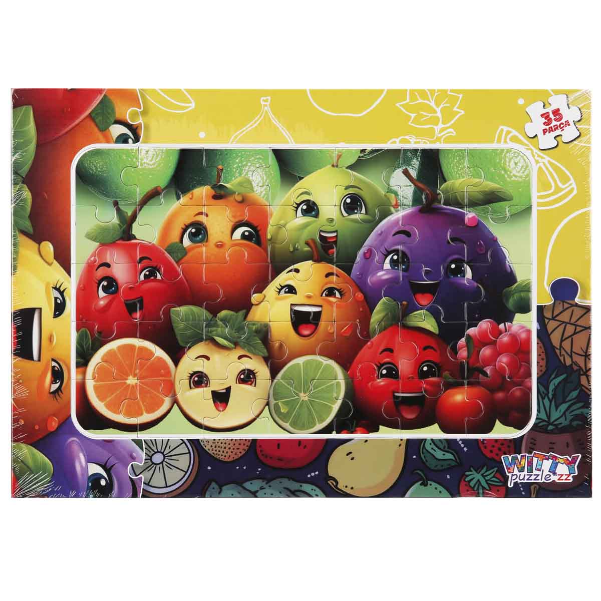 Puzzle Fructe Zâmbarete 35 piese Witty Puzzlezz