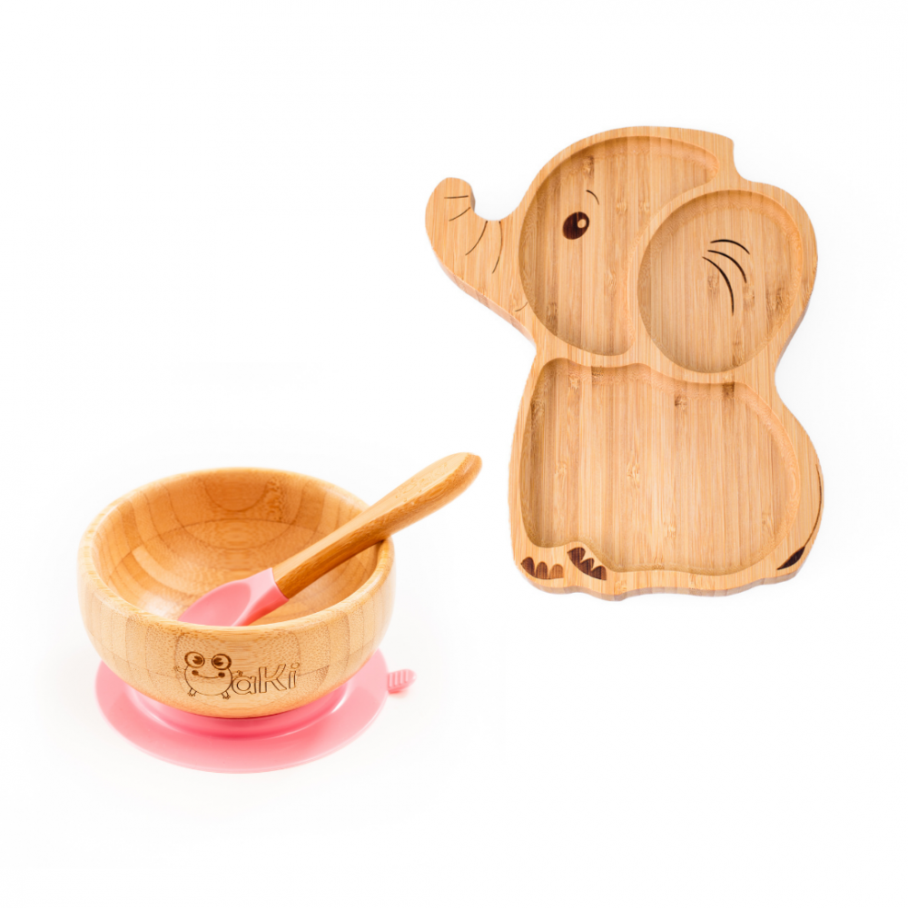 Set Bambus Diversificare Oaki Elefant Roz - imagine 7