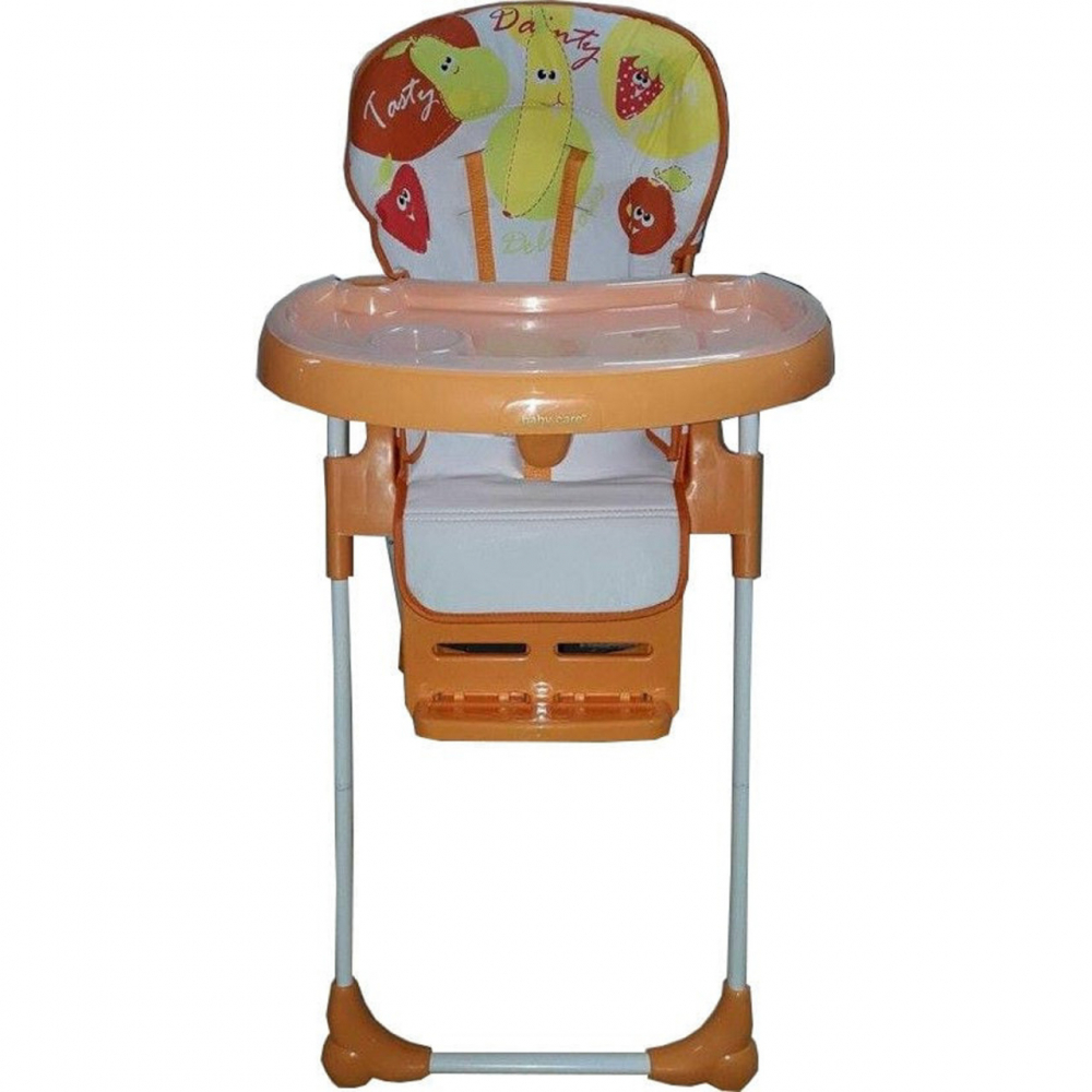Baby Care Scaun Masa Reglabil Portocaliu 3 Niveluri - imagine 3