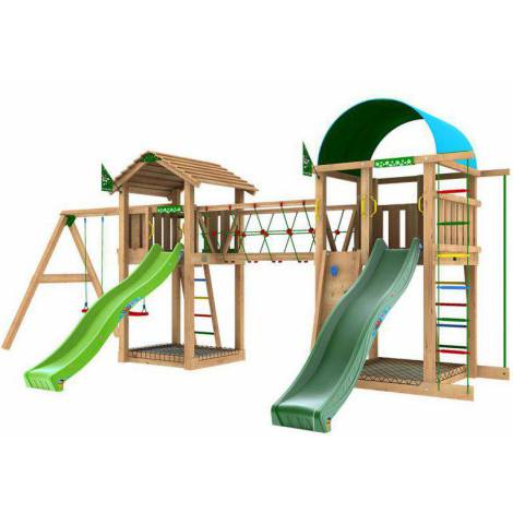 Spațiu de joacă Junglegym Mega 7, cu tobogane