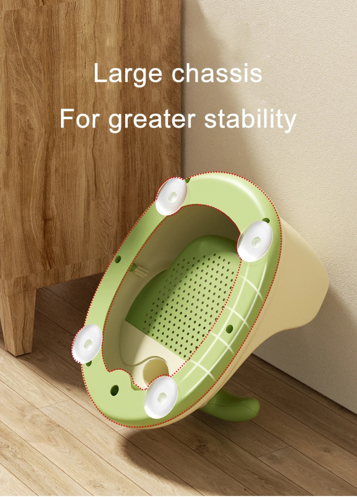 Scaunel baie Little Mom Green, ergonomic si sigur - imagine 5