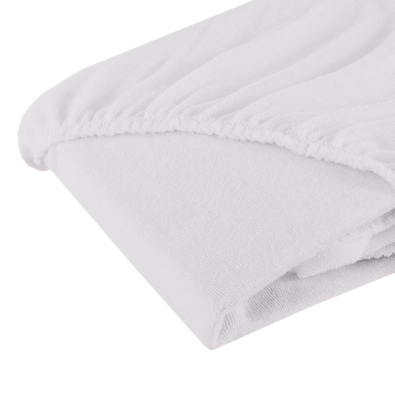 Cearsaf frotir elastic alb 120x60 cm Fiki Miki - imagine 3