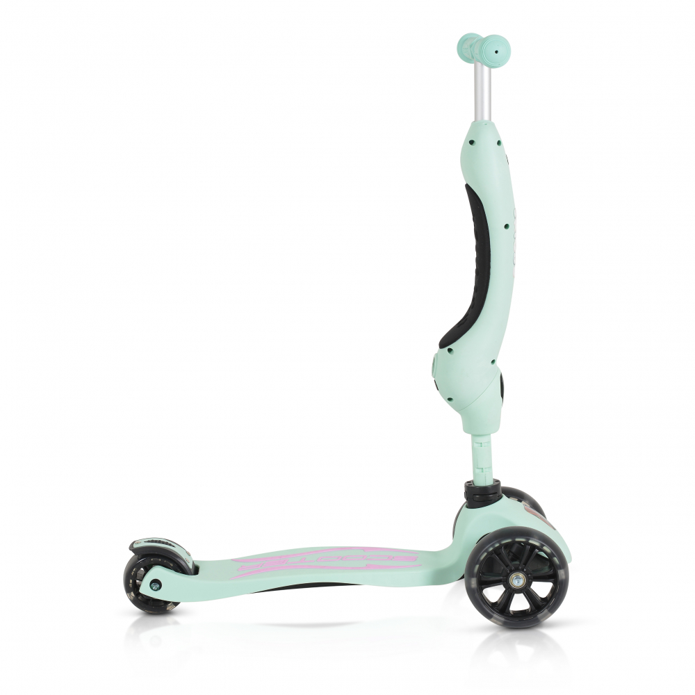 Trotineta 2in1 Skiddy Byox cu scaun și lumini LED - imagine 4