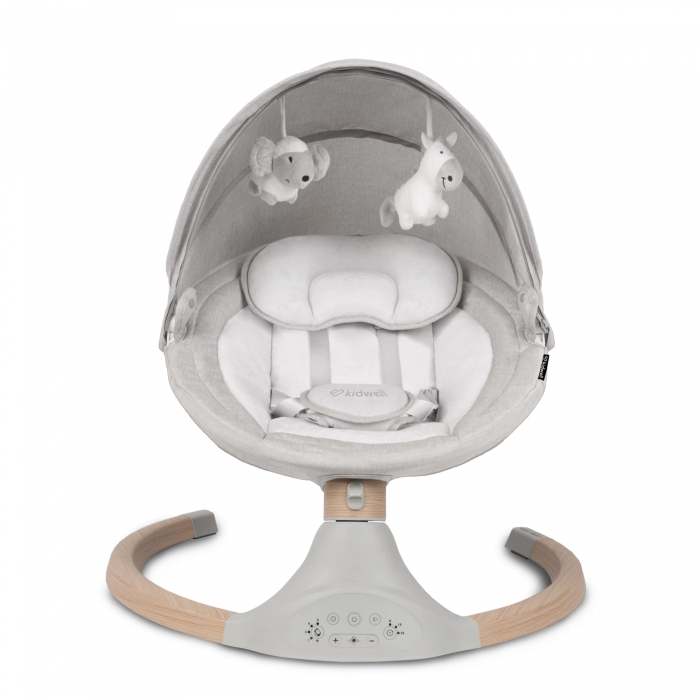 Leagan Electric Kidwell 2 în 1, Lemn, Light Melange - imagine 6