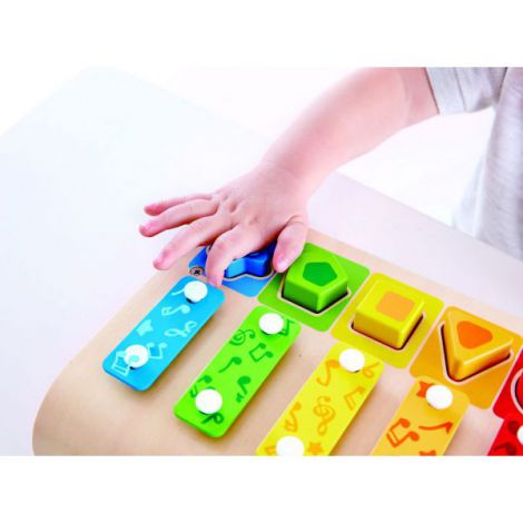 Xilofon Hape 5 Taste, Puzzle Forme, Lemn, 12 Luni+ - imagine 5