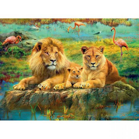 Puzzle Familie de Lei, 500 piese, Ravensburger - imagine 2