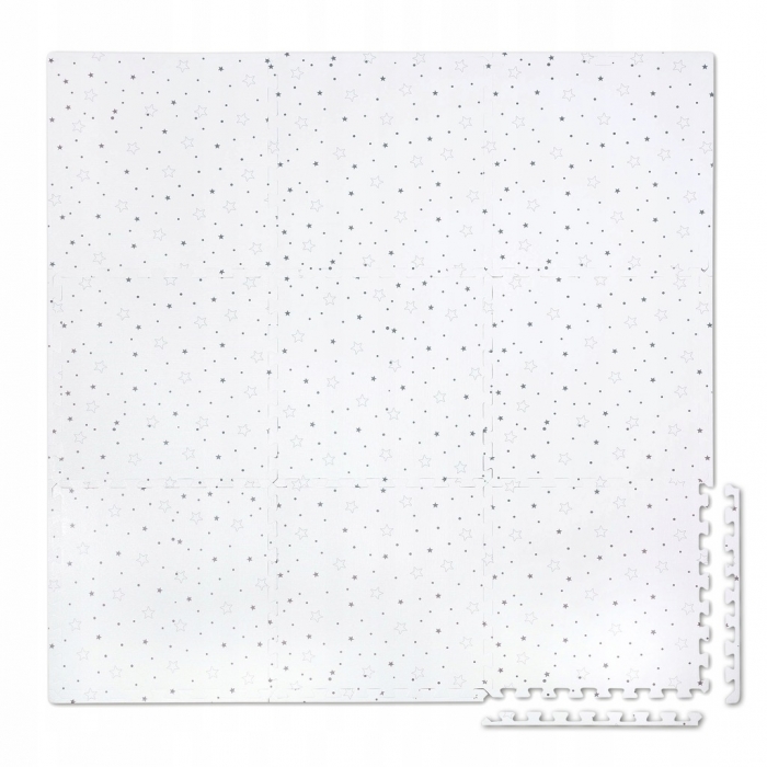 Covoras puzzle Ricokids Stelute Gri 150x150 cm - imagine 7