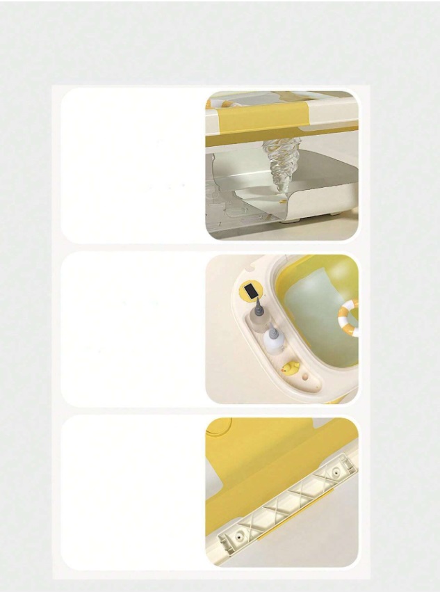 Cadită Little Mom Yellow Ultrapliabilă cu Termometru - imagine 2