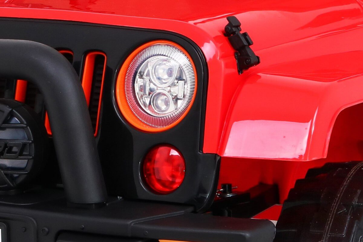 Mașinuță Electrică 4x4 Jeep Roșu | Autokids - imagine 6