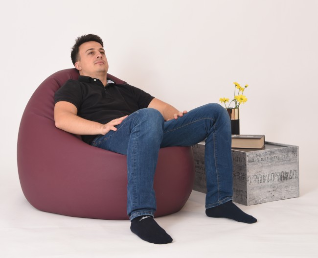 Fotoliu Pufrelax Relaxo XL Plum, Mediu - imagine 4