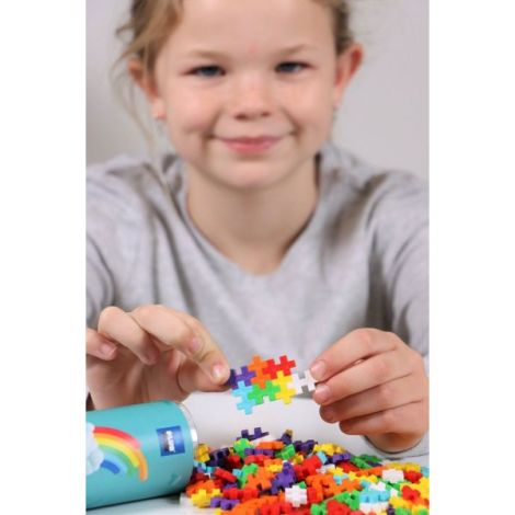 Plus-Plus Tub 100 Piese Curcubeu - Jucarie STEM Creativa - imagine 4