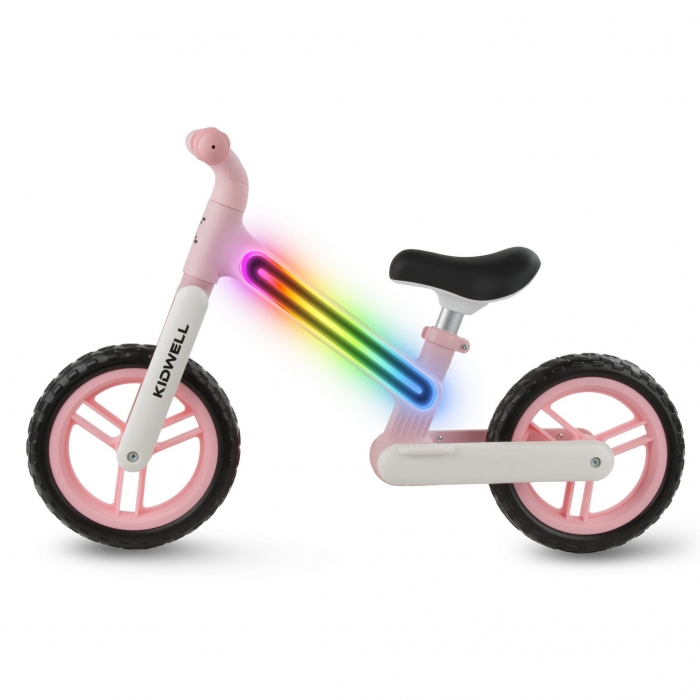 Kidwell Suno Roz - Bicicletă fără pedale LED