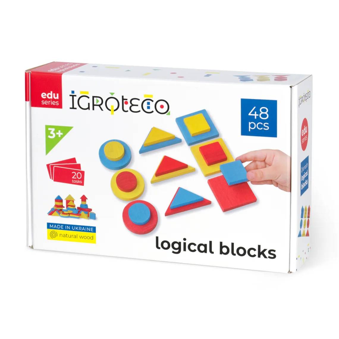 Blocuri Logice Lemn Igroteco 48 Piese
