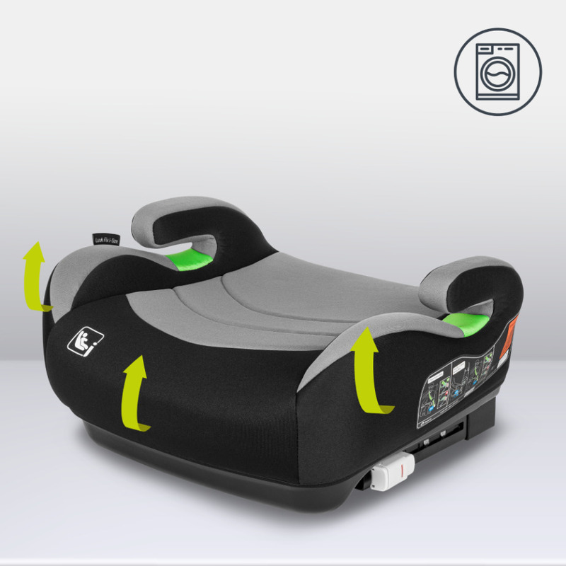 Înălțător Auto Lionelo Luuk Fix Isofix Gri i-Size - imagine 2