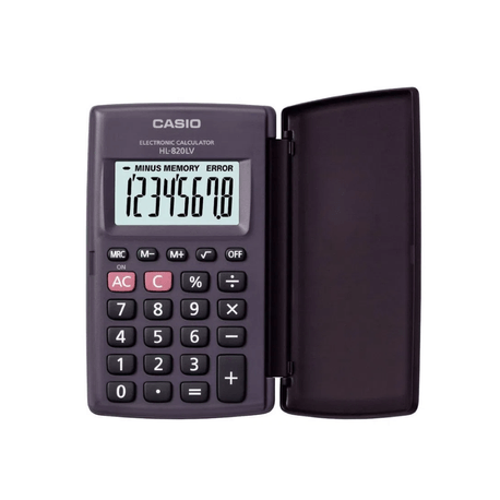 Calculator Casio HL-820LV, 8 digit, cu etui negru