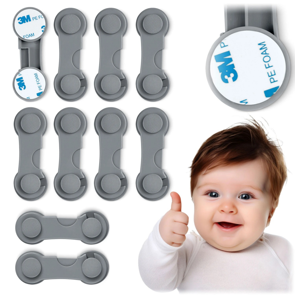 Set 10 Siguranțe Dulapuri Ricokids Gri - imagine 9