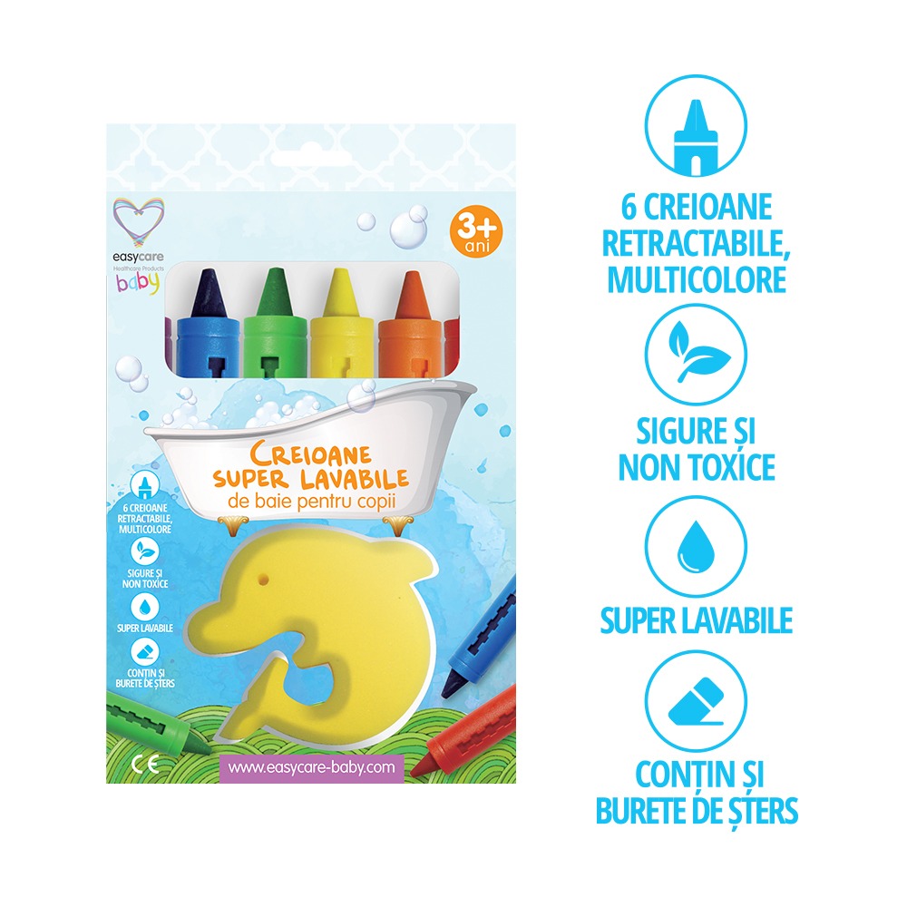 Creioane de baie EasyCare Baby Super Lavabile 6 buc