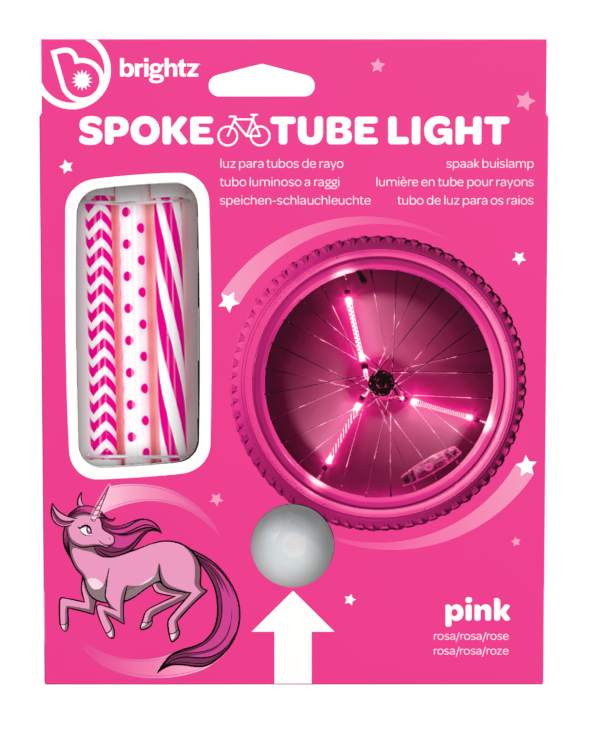 SpinBrightz Lumini LED Roti Bicicleta Roz - imagine 4