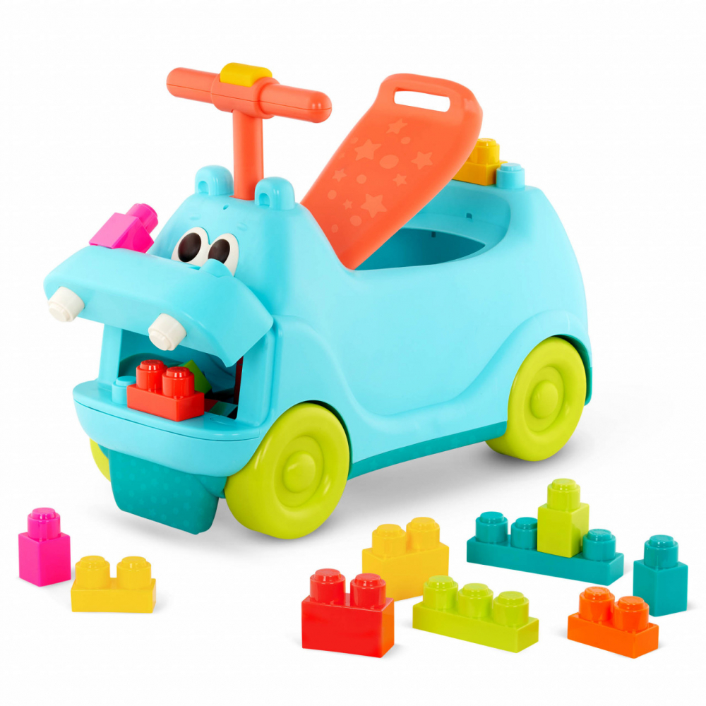 BToys Hipopotam Vehicul 3-în-1 cu Cuburi