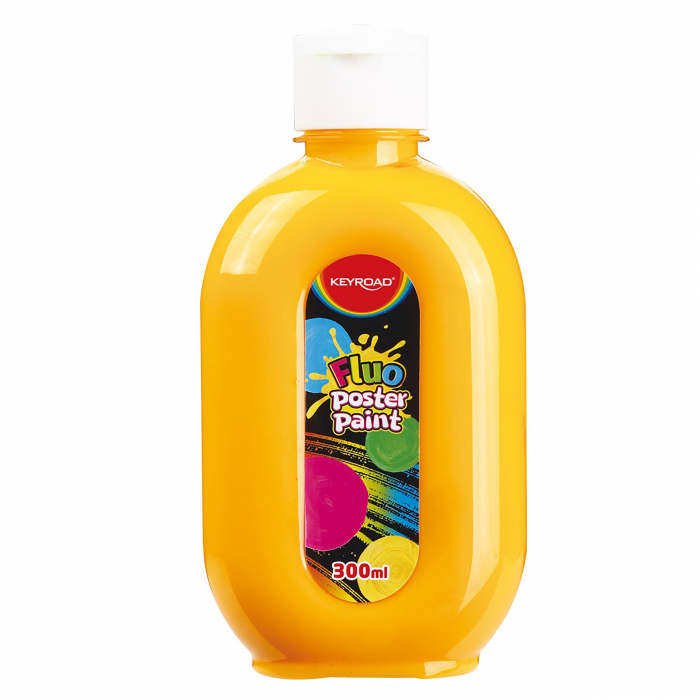Culoare Tempera Portocaliu Fluorescent Keyroad, 300 ml