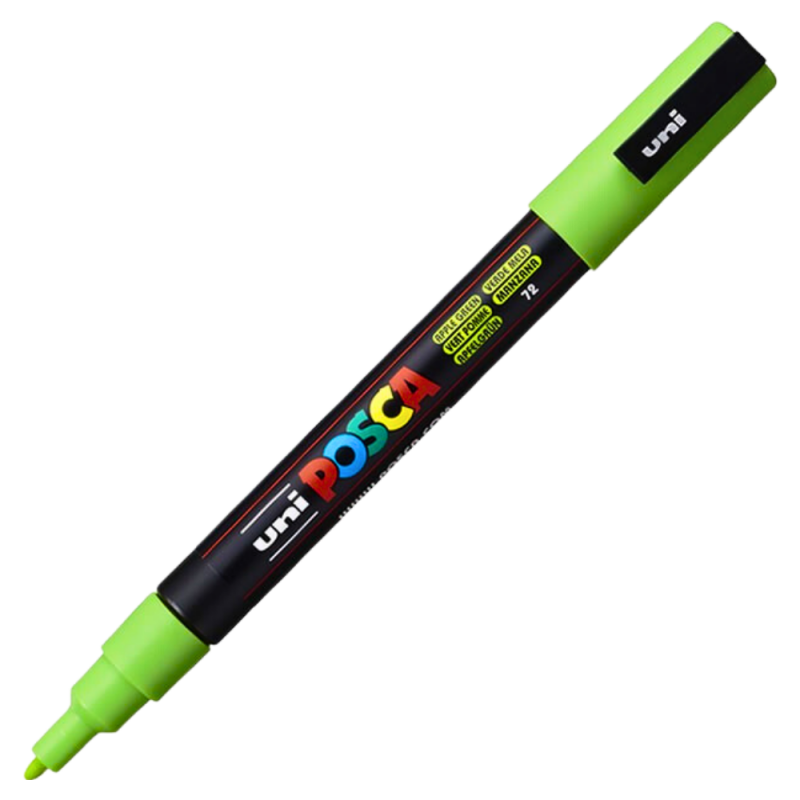 Marker Posca PC-3M Verde Măr, Vârf Fin