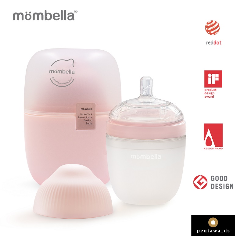 Biberon Anticolici Mombella 210ml, Old Roze - imagine 6