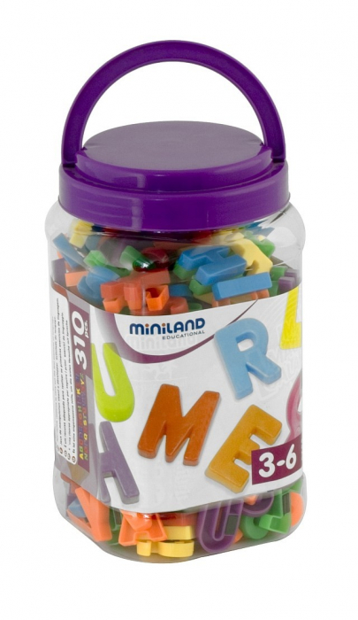Set 310 litere magnetice Miniland | Invatare distractiva