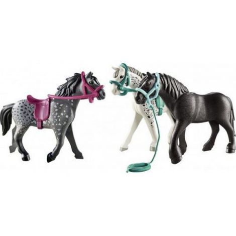 Set 3 cai Playmobil: Frizian, Knabstrupper, Andaluz - imagine 2