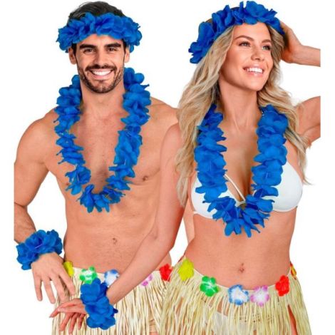 Set Hawaii Albastru Widmann | Accesorii Carnaval - imagine 3