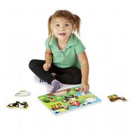 Puzzle Lemn Ferma Animalelor Melissa & Doug - imagine 4