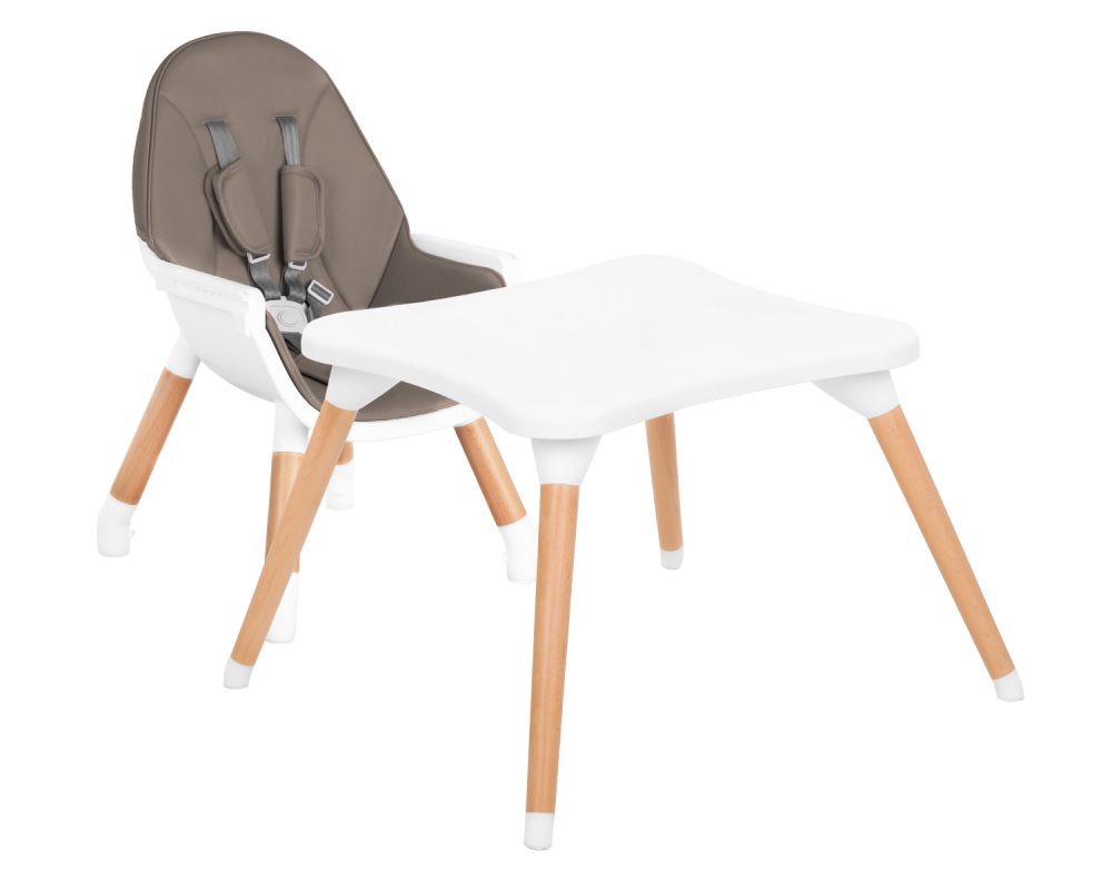 Scaun de masa 3in1 KikkaBoo Multi Dark Beige - imagine 8