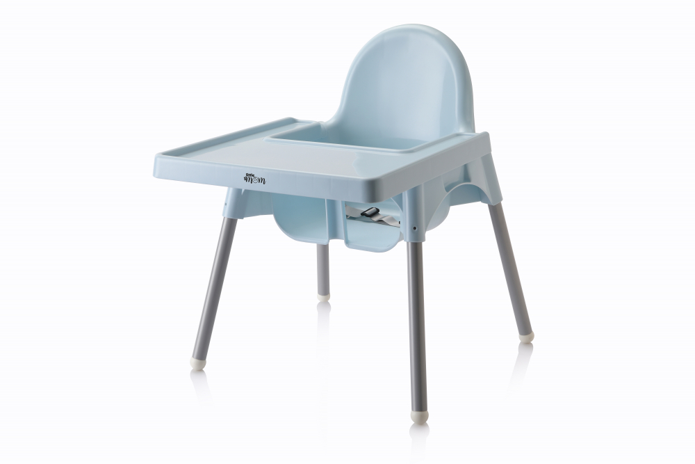 Scaun de masă Little Mom Infant Blue, sigur și practic - imagine 9