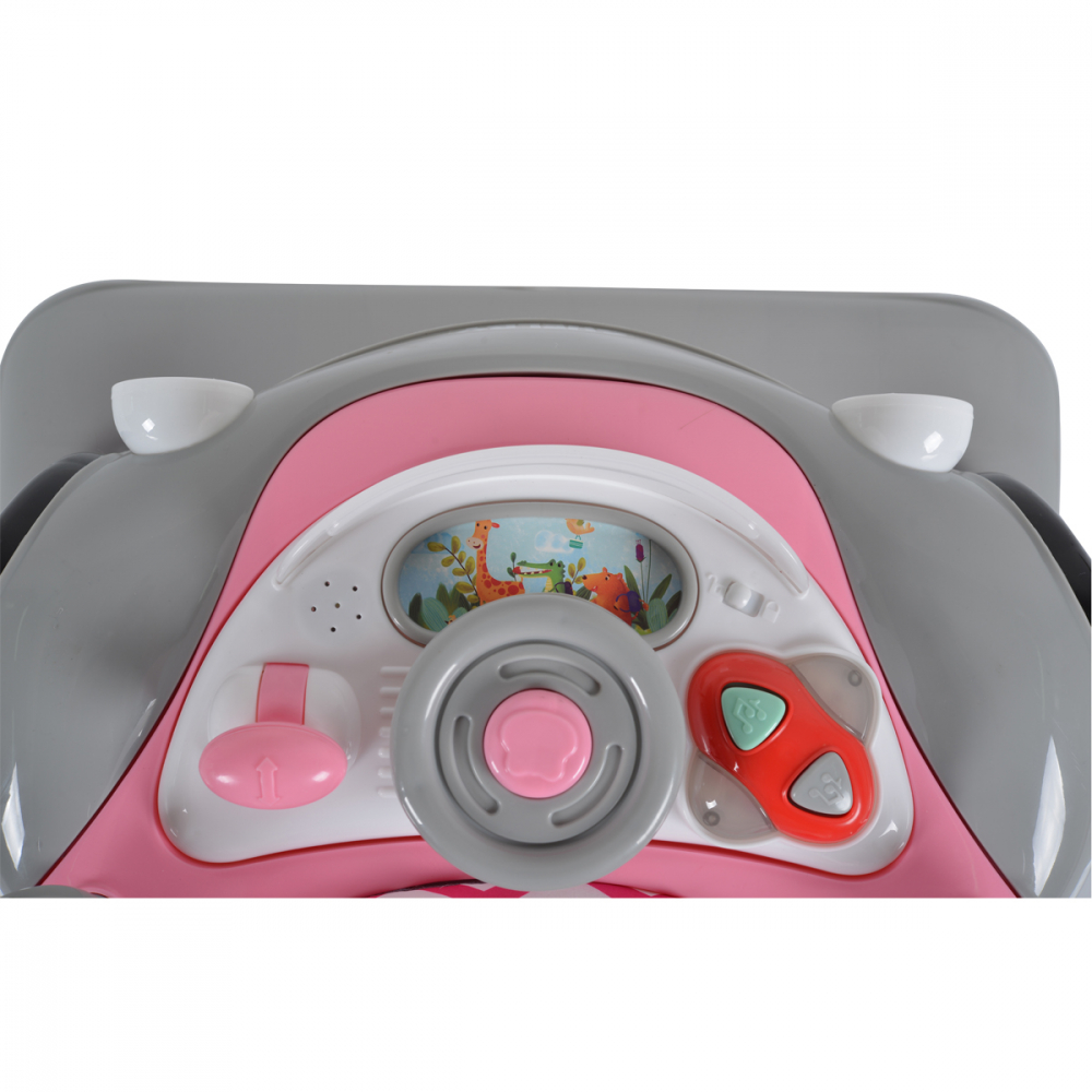 Premergator Cangaroo Shelby Pink, cu jucarie muzicala - imagine 7