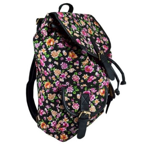 Rucsac Urban LaRue Jolie Fleurs Negru - imagine 2