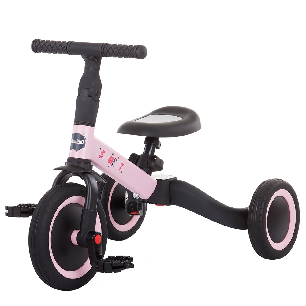 Chipolino Smarty Light Pink Tricicleta 2 in 1, Ghidon Reglabil - imagine 6