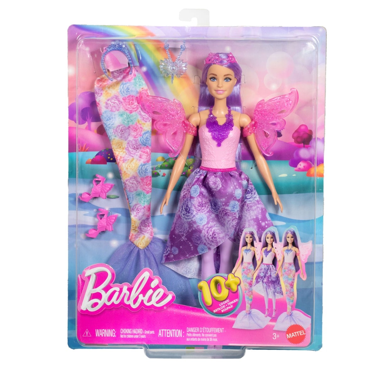 Păpușă Barbie Fantasy Zană și Sirenă cu Accesorii
