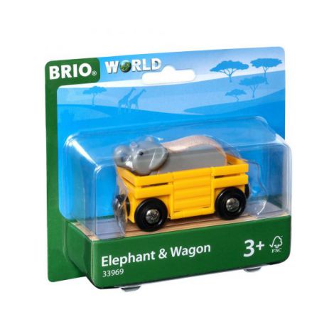 Vagon si Elefant Brio 33969 - Trenulet Lemn - imagine 5