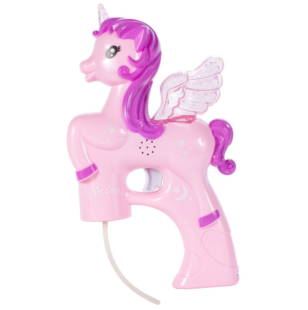 Pistol Baloane Sapun Unicorn Roz cu Lumini Malplay - imagine 8